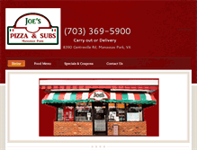 Tablet Screenshot of joespizzamanassaspark.com